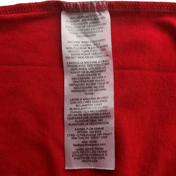 Adidas Big Boys Classic Jersey T-Shirts Red Short Sleeve Crew Neck 14-16 Size L - Picture 7 of 9